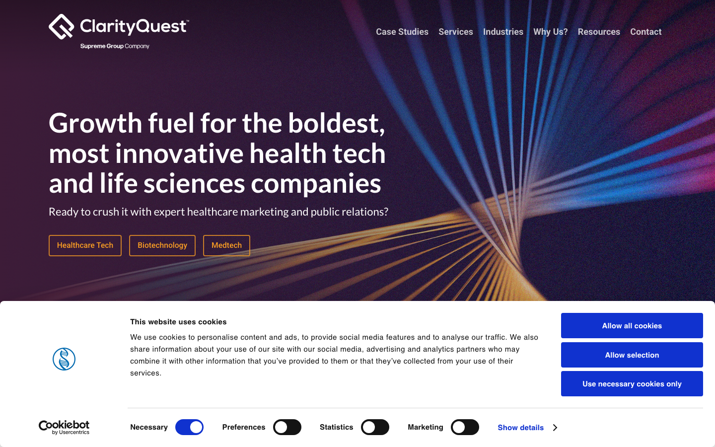 Clarity Quest homepage